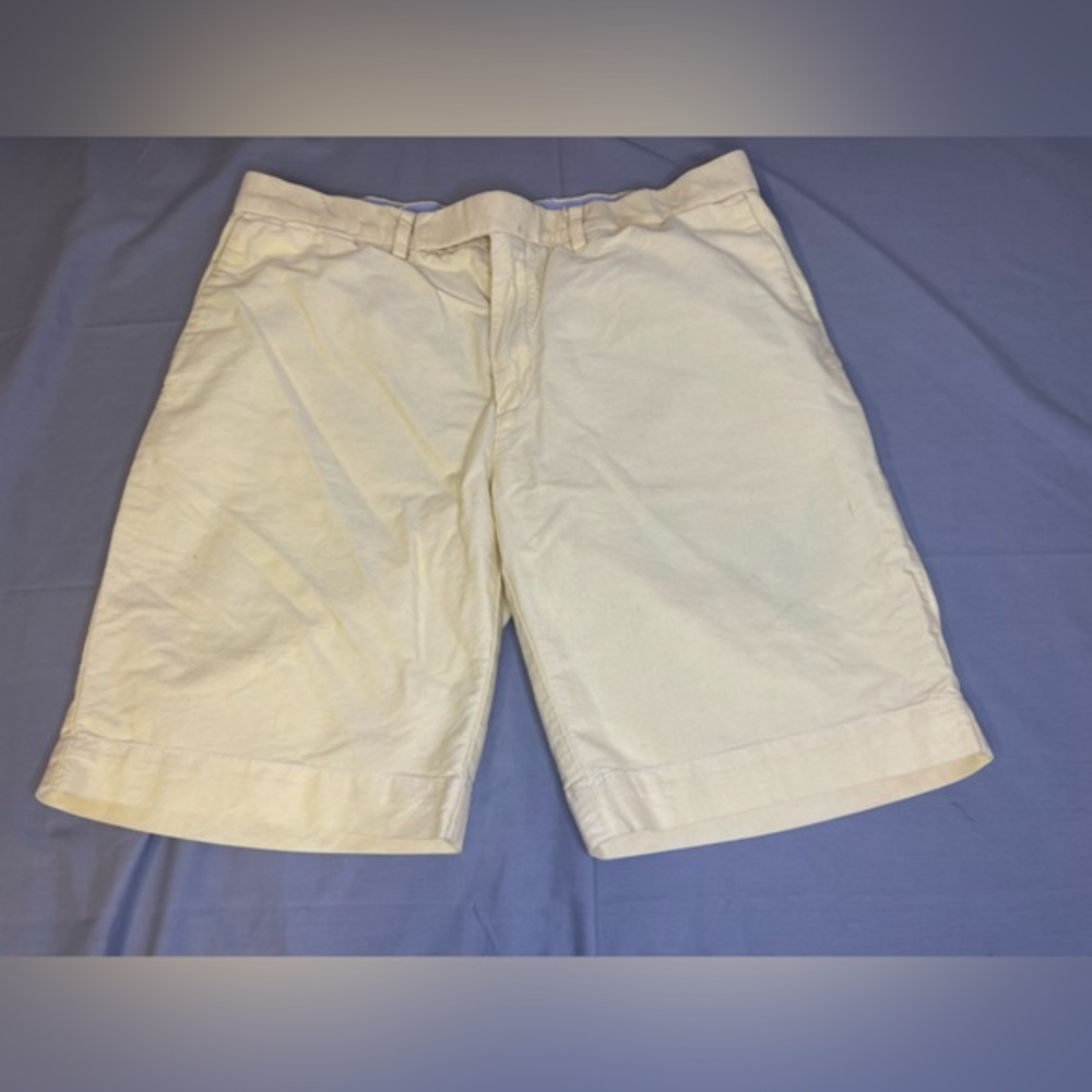 Polo‎ Ralph Lauren Shorts Mens 34  Yellow Flat Front Golf  Casual 9" Inseam